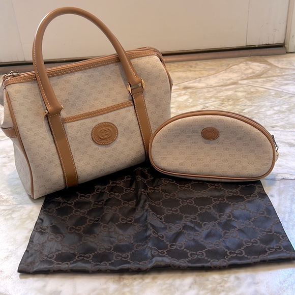 Authentic Gucci Handbag and Makeup Bag - Picture 1 of 12